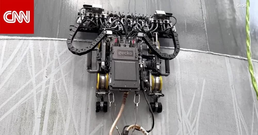 شاهد.. روبوت يتسلق جدران المباني لاكتشاف عيوبها غير المرئية